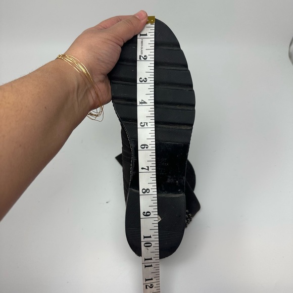 Stuart Weitzman Yadastud Gray Fold Down Studded Combat Boots Women's 10M - Picture 10 of 16